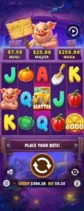 Different jackpot drop mechanics shown graphically: a timed daily jackpot and a must-hit-by amount jackpot.