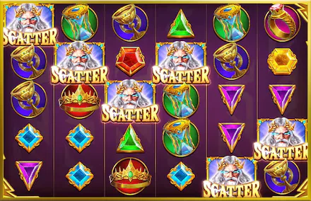 Scatter symbol featuring Zeus in Gates of Olympus slot by Pragmatic Play